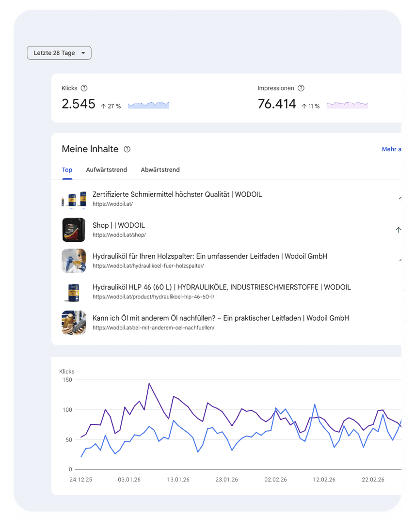 Screenshot einer Corporate Website